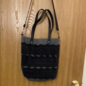 Stylish Black and Gray Tote Bag